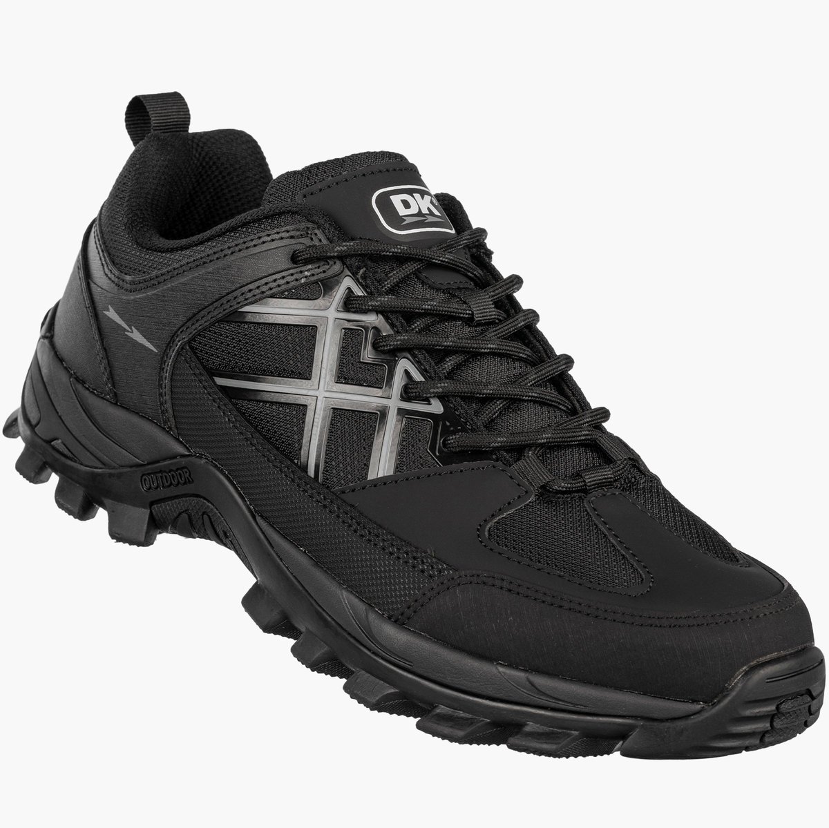 Sneakersy Męskie Buty Sportowe Niskie Półbuty Czarne DK Baron Czarny 45