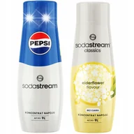 Syropy i koncentraty owocowe - Zestaw Syropów do saturatora SODASTREAM mieszanka smaków 2x440ml PEPSI+BEZ - miniaturka - grafika 1