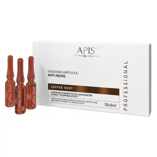 Apis Coffee Shot Kawowa Ampułka Anti-Aging z Kwasem Kawowym i Ekstraktem z Maku 10x3ml - Serum do twarzy - miniaturka - grafika 1