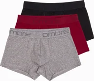 Majtki męskie - Ombre Clothing Bokserki męskie Kynthellwch czarny, czerwony, szary XXL - miniaturka - grafika 1