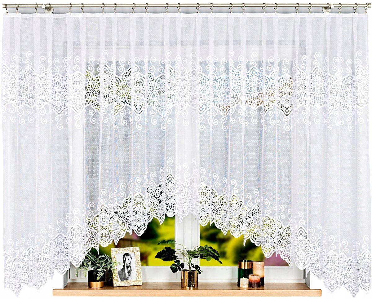 CELINA Firana żakardowa rozm. 400x160cm (gotowa) z łukiem