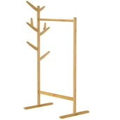 Wieszaki i stojaki - Stojacy Wieszak Stojak Szafa Na Ubrania Bambus - miniaturka - grafika 1