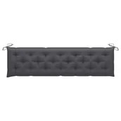 Poduszki ogrodowe - vidaXL Poduszka na ławkę ogrodową, antracytowa, 200x50x7cm, tkanina - miniaturka - grafika 1