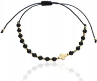 Bransoletki - Bransoletka różaniec z turmalinem i hematytem BRANSOLETKA kolor złoty - miniaturka - grafika 1