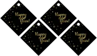 Sylwester - Zawieszki z wstążeczką na wódkę Happy New Year - 12 szt. - miniaturka - grafika 1