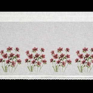 Firana 60 x 150 Dekoracyjna Gotowa Isa Biały+Bordo - Firany - miniaturka - grafika 8