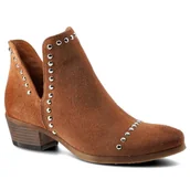 Botki damskie - Rude Botki Carinii Damskie Modne Obuwie Jesienne - miniaturka - grafika 1