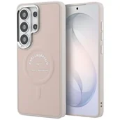 Etui i futerały do telefonów - Etui KARL LAGERFELD Embossed Ring RSG Logo MagSafe do Samsung Galaxy S26 Ultra Różowy - miniaturka - grafika 1