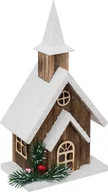 Ozdoby bożonarodzeniowe - Dekoracja świąteczna drewniany kościół, 27 cm - miniaturka - grafika 1