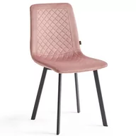 Krzesła - Krzesło tapicerowane DC-6500 różowy welur #44 - miniaturka - grafika 1