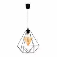 Lampy sufitowe - Milagro Lampa wisząca ALAMBRE BLACK 1xE27 4W żarówka w zestawie MLP4130 - miniaturka - grafika 1