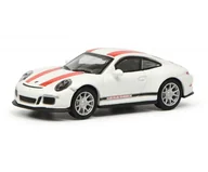 Samochody i pojazdy dla dzieci - Schuco Porsche 911 R (991) White Red 1:87 452629900 - miniaturka - grafika 1