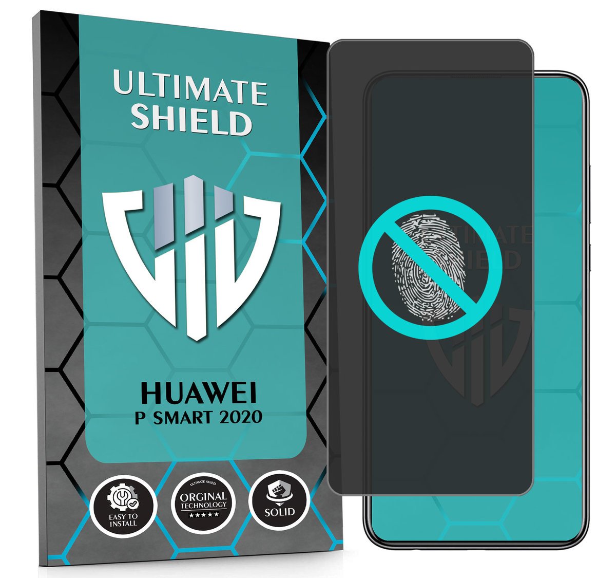 NAJLEPSZE SZKŁO 5D PEŁNE DO HUAWEI P SMART 2020 NIETŁUKĄCE ORYGINAŁ