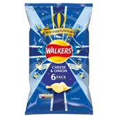 Chipsy - Walkers Cheese & Onion chipsy ziemniaczane o smaku sera i cebuli 6x25 g - miniaturka - grafika 1