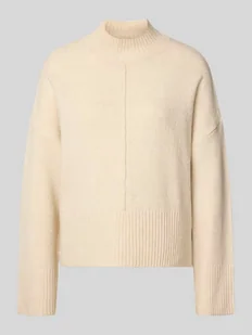 Sweter z dzianiny o kroju relaxed fit z dodatkiem wełny model ‘WHITNEY’ - Swetry damskie - miniaturka - grafika 1
