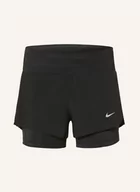 Spodenki damskie - Nike Szorty Do Biegania 2 W 1 Dri-Fit Swift Z Siateczką schwarz - miniaturka - grafika 1
