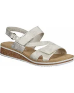 Sandały damskie - SANDAŁY RIEKER - 910248-08 BEŻ - Rieker - miniaturka - grafika 1