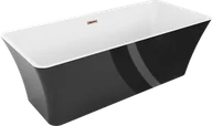 Wanny - Mexen Tonia wanna wolnostojąca 170 x 75 cm, biała/czarna, przelew różowe złoto - 52171707575-60 - miniaturka - grafika 1