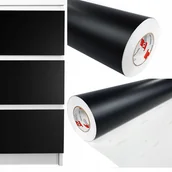 Okleiny - Naklejka Folia Okleina Samoprzylepna Czarna Mat - miniaturka - grafika 1