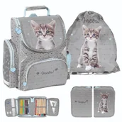 Zestawy szkolne - Zestaw szkolny 3-elementowy Kotek Paso tornister worek piórnik - miniaturka - grafika 1