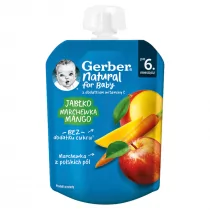 Gerber Deser w tubce jabłko, marchewka, mango po 6. miesiącu 80 g - Desery dla dzieci - miniaturka - grafika 1