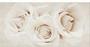Płytki ceramiczne - Płytka ścienna inserto CAMELIA cream flower glossy 29,7x60 gat. II - miniaturka - grafika 1
