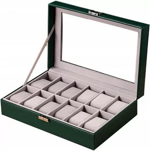 PUDEŁKO ETUI ORGANIZER SZKATUŁKA NA ZEGARKI 12 G1 - Biżuteria - akcesoria - miniaturka - grafika 1