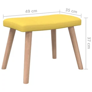 Lumarko Fotel z podnóżkiem, 62x68,5x96 cm, musztardowy, obity tkaniną - Fotele - miniaturka - grafika 13