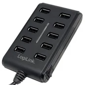 Huby USB - LogiLink 10 HUB USB2.0 z włącznikiem ON/OFF [UA0125 - miniaturka - grafika 1