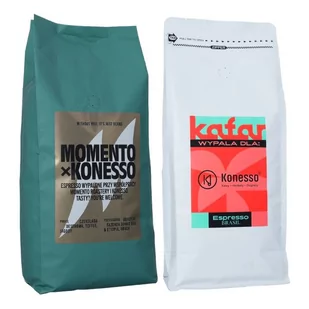 ZESTAW - Kafar Espresso Brasil 1kg + Momento Konesso Blend 1kg - Kawa - miniaturka - grafika 1