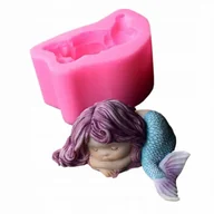 Prace ręczne dla dzieci - Forma foremka silikonowa do świec świeczek SYRENA SYRENKA 1 szt. - miniaturka - grafika 1