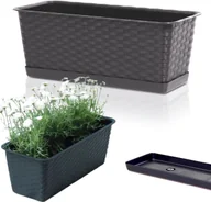 Donice - Skrzynka balkonowa Ratolla z podstawką ISR400P Doniczka prostokątna - miniaturka - grafika 1