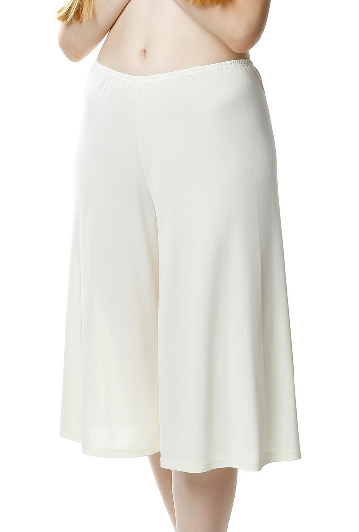 Półhalkospodnie damskie Anastazja szeroka nogawka : Kolor - Ecru, Rozmiar - 54