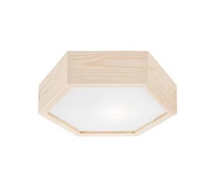 Plafon 32 cm sosna E27 Lamkur - Oprawy, klosze i abażury - miniaturka - grafika 1