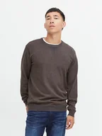Swetry męskie - Blend Sweter 20715850 Brązowy Regular Fit - miniaturka - grafika 1