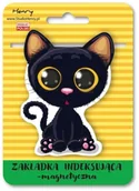 Zakładki do książek - Zakładka magnetyczna - Kot czarny - Henry - miniaturka - grafika 1