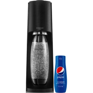 SodaStream Terra Black Saturator do wody gazowanej z syropem PEPSI 440 ml gratis - Saturatory - miniaturka - grafika 1