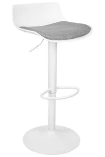 King Home Krzesło barowe SNAP BAR TAP regulowane białe KH.43036 - Taborety i hokery - miniaturka - grafika 1