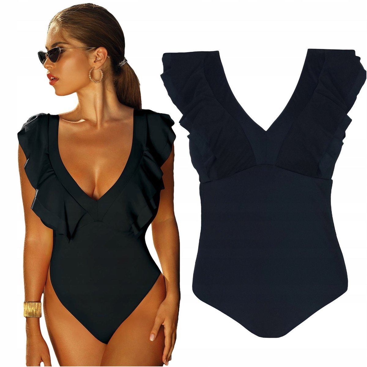 Strój kąpielowy jednoczęściowy SELF 1090 Canoy 25 czarny M