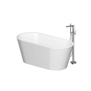 Set B722 Wanna Wolnostojąca 160X75 Crea + Bateria Wannowa Wolnostojąca Crea Cersanit S601-141 - Wanny - miniaturka - grafika 1