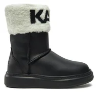 Buty dla dziewczynek - Botki Karl Lagerfeld Kids Z30312 M Czarny - miniaturka - grafika 1