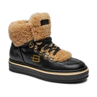 Moda i Uroda OUTLET - Baldinini Skórzane sneakersy shearling - miniaturka - grafika 1