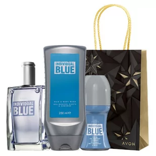 Avon Individual Blue, zestaw kosmetyków, 3 szt. + torebka prezentowa - Zestawy perfum męskich - miniaturka - grafika 1
