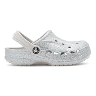 Buty dla dziewczynek - Klapki basenowe Crocs BAYA GLITTER CLOG K 207015-040 - miniaturka - grafika 1