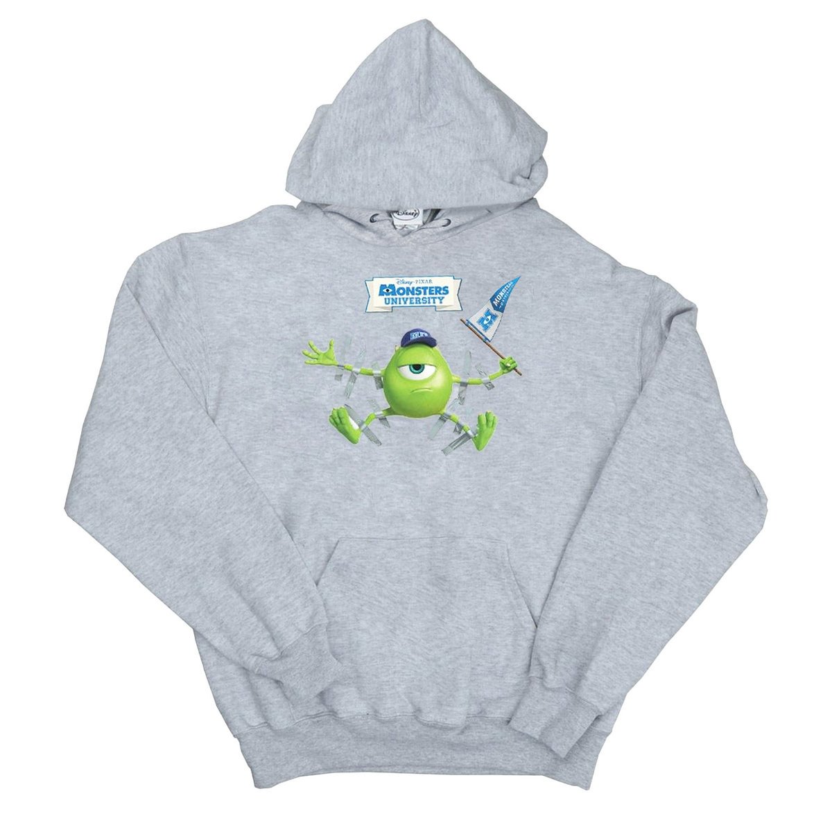 Disney Damska Bluza Z Kapturem Monsters University Taped Mike (L / Jasnoszary)