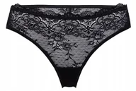 Majtki damskie - RÓŻA Mela Figi damskie koronkowe CZARNE r. XL - miniaturka - grafika 1