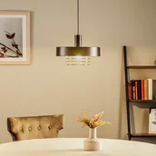 Lampy sufitowe - Alfa Żyrandol Beryt Pro z metalu czarny/złoty - miniaturka - grafika 1