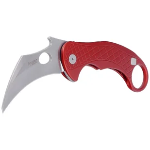 Nóż składany LionSteel L.E.One Karambit Red Aluminium, Stone Washed MagnaCut by Emerson Design (LE1 A RS) - Noże - miniaturka - grafika 2
