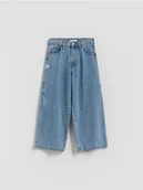 Spodnie i spodenki dla chłopców - Reserved - Classic denim baggy - niebieski - miniaturka - grafika 1