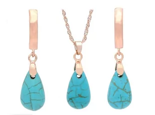 Komplet Biżuterii Z Turkusem Kropla - Zestawy biżuterii dla kobiet - miniaturka - grafika 1